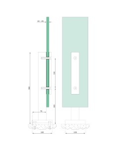 Glass Spigot Clamp - 1012 2