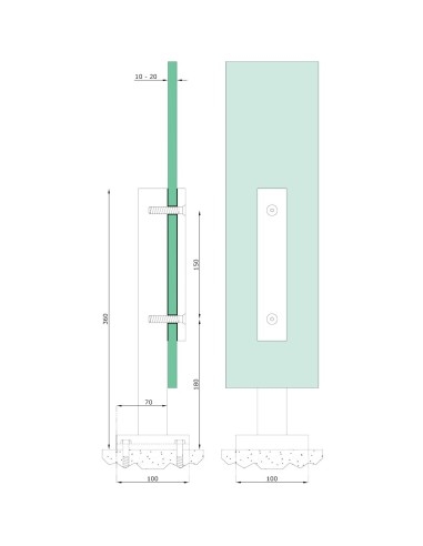 Glass Spigot Clamp - 1012