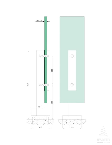 Glass Spigot Clamp - 1012