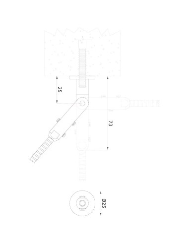 Rotatable Cable Clip for 5mm Cable