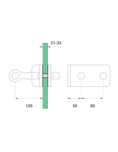 One-Way 180-degree Spider with Fin-s811-front view 2