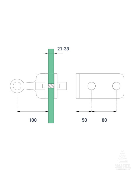 One-Way 180-degree Spider with Fin-s811-technical specification