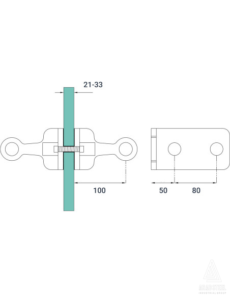 Two-Way Double-Sided Spider with Fin-S814