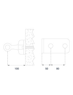 One-Way 180 degree Wall-mounted Glass Spider -s818 2