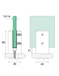 Round Glass Clamp | Stainless Steel 304 & 316 | 10-20mm Glass 2