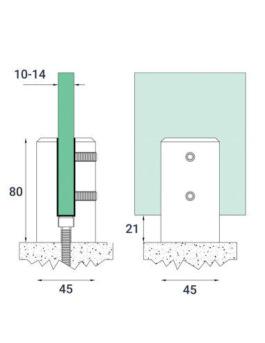Round Glass Clamp | Stainless Steel 304 & 316 | 10-20mm Glass | technical specification