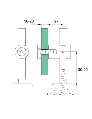 Glass Clamp C707 - Technical Specification