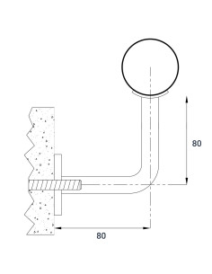 Wall Railing Bracket - P504-brushed 2