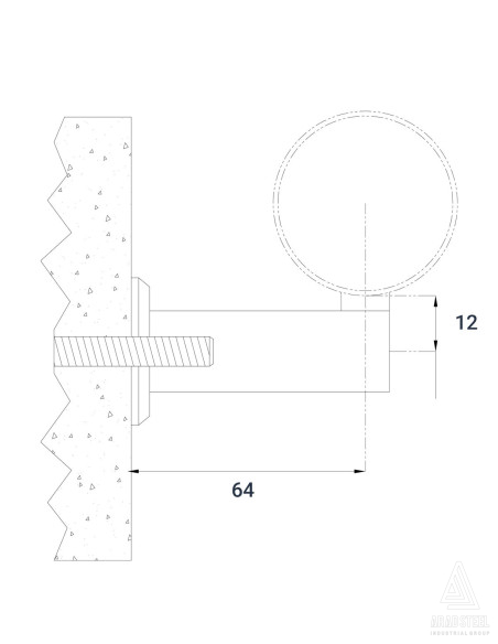 Wall Railing Brackets - P506 - technical specifications