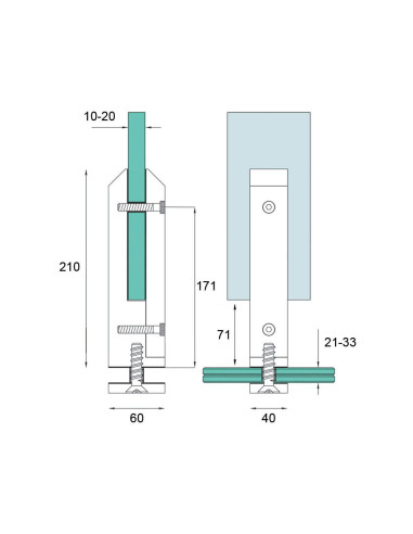 Glass Spigot Clamp - 1014