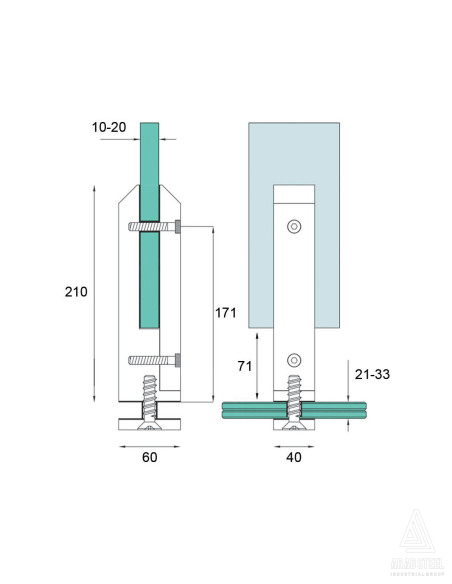 Glass Spigot Clamp - 1014