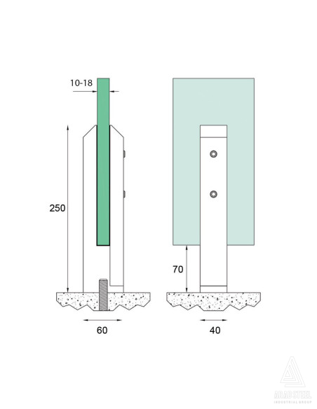 Glass Spigot Clamp - 1015