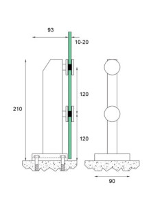 Glass Spigot Clamp - 1001 2