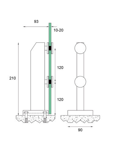 Glass Spigot Clamp - 1001