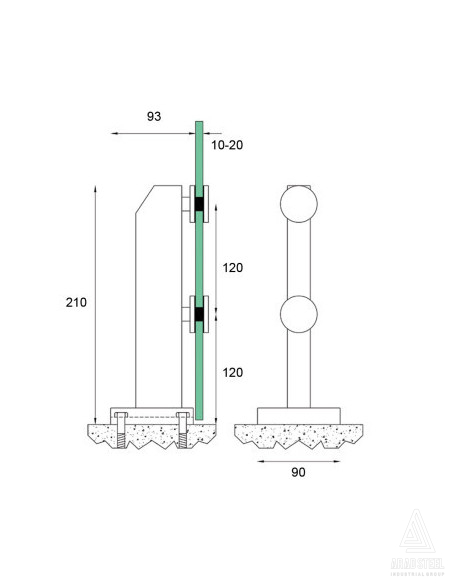 Glass Spigot Clamp - 1001