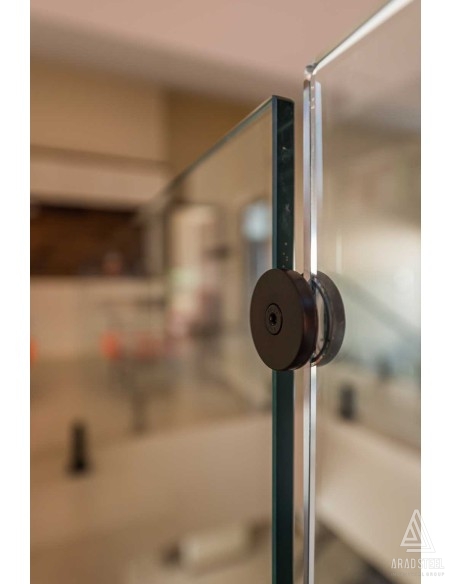 Round Glass-to-Glass Hardware for Glass Railing Systems | Stainless Steel 304/316 - applications