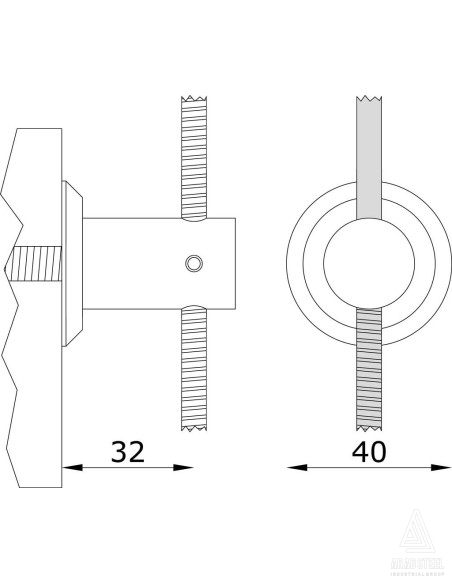 Cable Clip for 5mm Cable | Vertical Cable Railing | Stainless Steel 304 & 316 | technical specifications