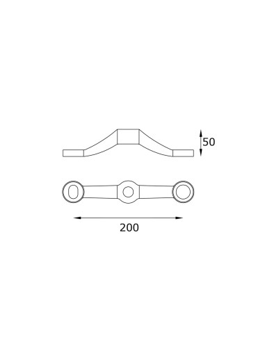 Two-ways 180 Degree Glass Spider - s842 - technical specification