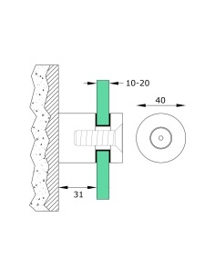 Glass Standoff Bracket - F23 2