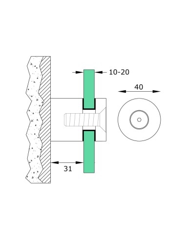 Glass Standoff Bracket - F23