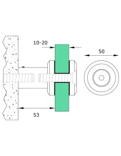 Glass Standoff Bracket 2
