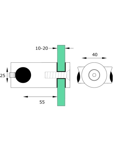 Glass Standoff Bracket - F31