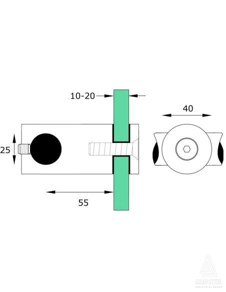 Glass Standoff Bracket - F31