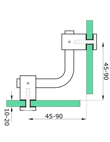 Glass-to-Glass Hardware - G404 - technical specifications