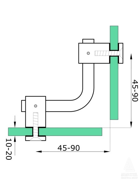 Glass-to-Glass Hardware - G404 - technical specifications