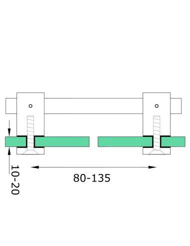 Glass-to-Glass Hardware - G405 - technical specifications