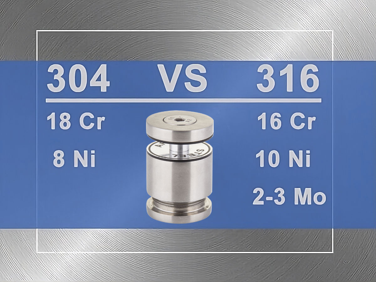 مقایسه اتصالات استیل 304 و 316 برای نرده شیشه ای: ویژگی‌ها، مراقبت‌ها و کاربردها